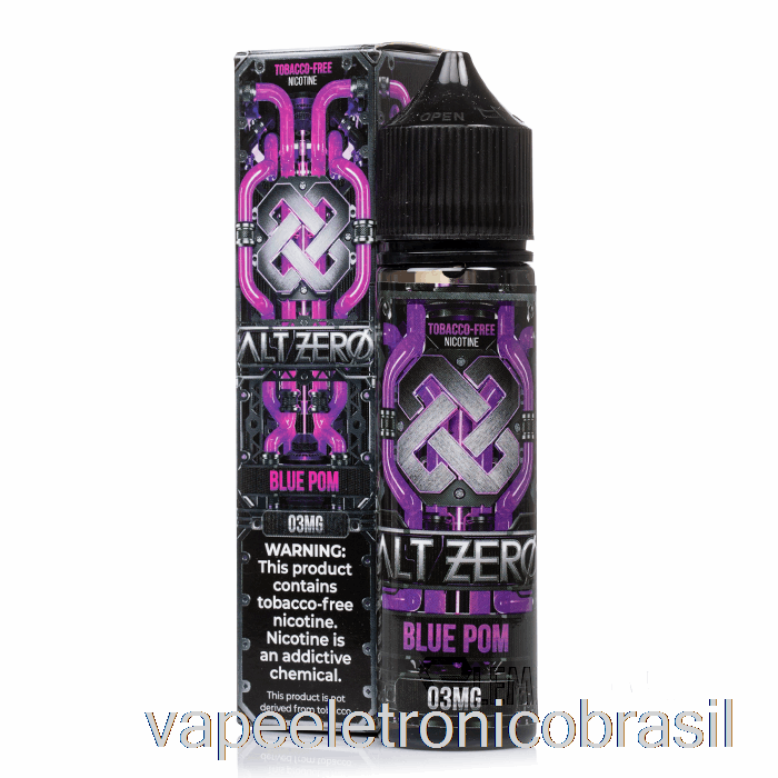 Vape Eletrônico Azul Pom - Alt Zero - 60ml 0mg